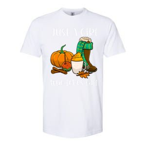 A Who Loves Fall Autumn Season Pumpkin Spice Latte Funny Gift Softstyle CVC T-Shirt