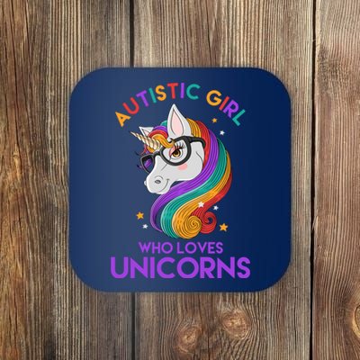 Autistic Who Loves Unicorns Coaster