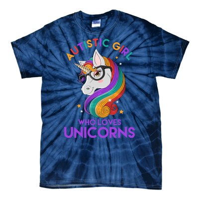 Autistic Who Loves Unicorns Tie-Dye T-Shirt