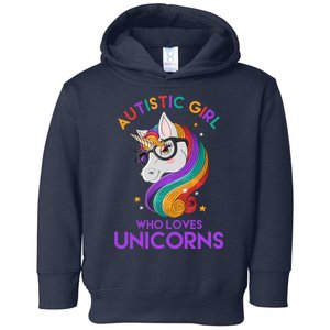 Autistic Who Loves Unicorns Toddler Hoodie