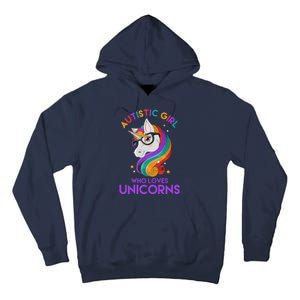 Autistic Who Loves Unicorns Tall Hoodie