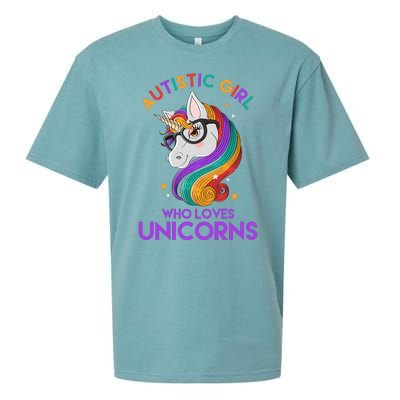 Autistic Who Loves Unicorns Sueded Cloud Jersey T-Shirt