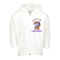 Autistic Who Loves Unicorns Toddler Zip Fleece Hoodie