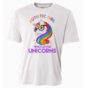 Autistic Who Loves Unicorns Cooling Performance Crew T-Shirt