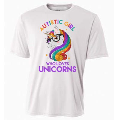 Autistic Who Loves Unicorns Cooling Performance Crew T-Shirt