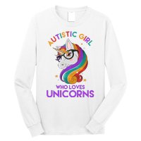 Autistic Who Loves Unicorns Long Sleeve Shirt