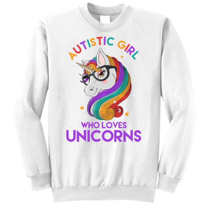 Autistic Who Loves Unicorns Sweatshirt