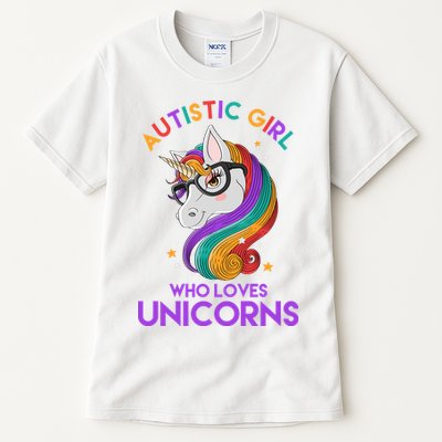 Autistic Who Loves Unicorns Tall T-Shirt