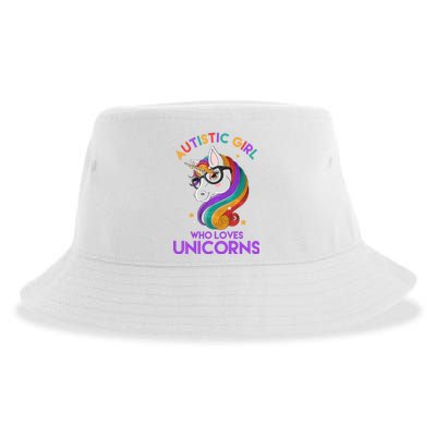 Autistic Who Loves Unicorns Sustainable Bucket Hat