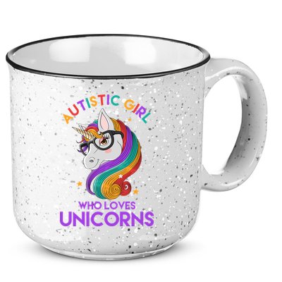 Autistic Who Loves Unicorns 15oz Campfire Ceramic Mug