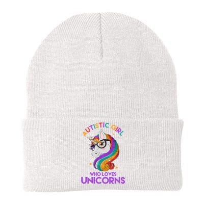 Autistic Who Loves Unicorns Knit Cap Winter Beanie