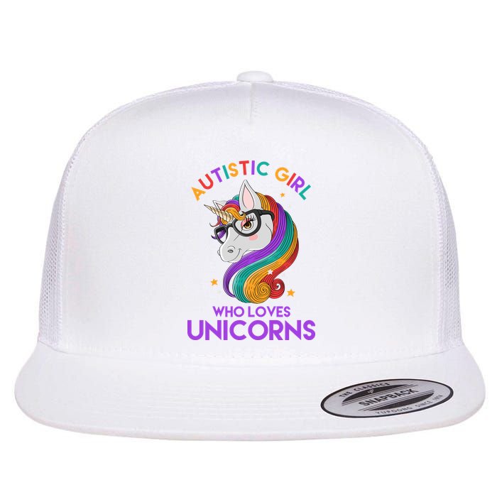 Autistic Who Loves Unicorns Flatbill Hat