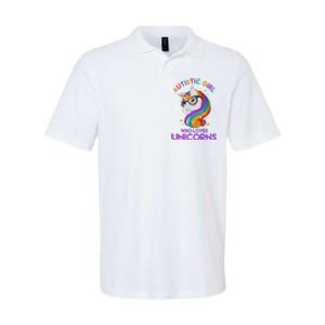 Autistic Who Loves Unicorns Softstyle Adult Sport Polo