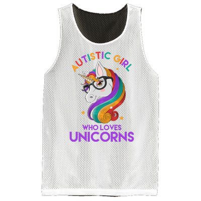 Autistic Who Loves Unicorns Mesh Reversible Basketball Jersey Tank