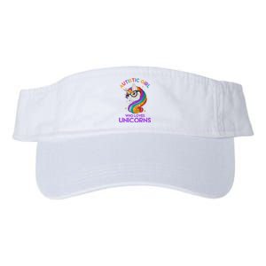 Autistic Who Loves Unicorns Valucap Bio-Washed Visor