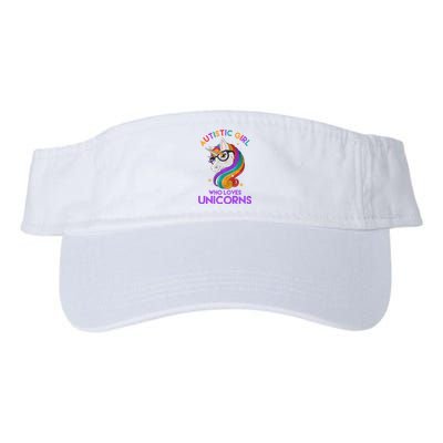 Autistic Who Loves Unicorns Valucap Bio-Washed Visor