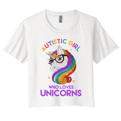 Autistic Who Loves Unicorns Crop Top
