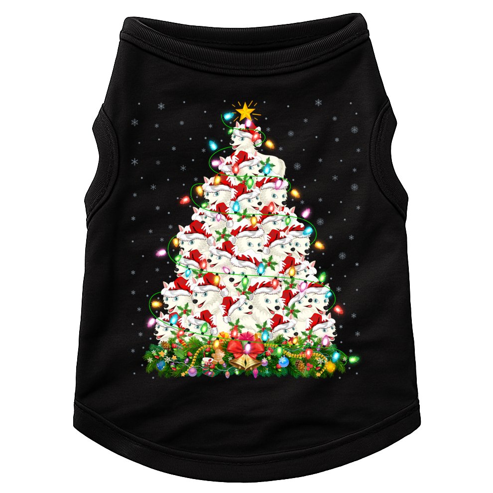 Arctic Wolf Lover Xmas Lights Arctic Wolf Christmas Tree Doggie Tank