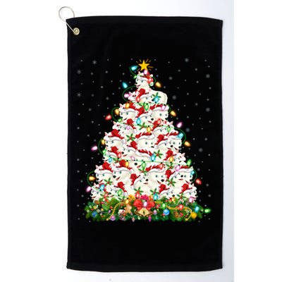 Arctic Wolf Lover Xmas Lights Arctic Wolf Christmas Tree Golf Towel