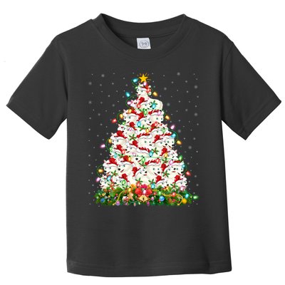 Arctic Wolf Lover Xmas Lights Arctic Wolf Christmas Tree Toddler T-Shirt