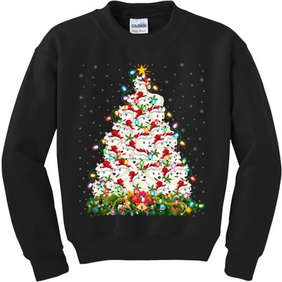 Arctic Wolf Lover Xmas Lights Arctic Wolf Christmas Tree Kids Sweatshirt