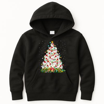 Arctic Wolf Lover Xmas Lights Arctic Wolf Christmas Tree Kids Hoodie