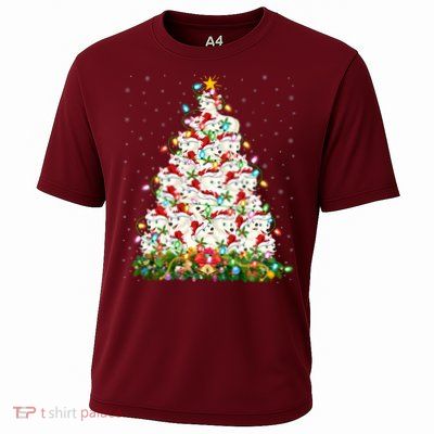 Arctic Wolf Lover Xmas Lights Arctic Wolf Christmas Tree Performance Shirt