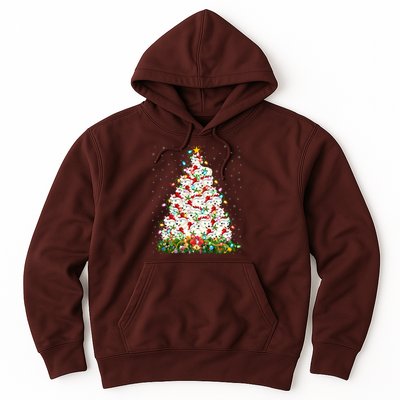 Arctic Wolf Lover Xmas Lights Arctic Wolf Christmas Tree Hoodie