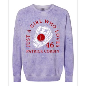 A Who Loves Patrick Corbin Friend Baseball Fan Gift Colorblast Crewneck Sweatshirt