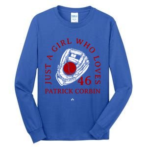 A Who Loves Patrick Corbin Friend Baseball Fan Gift Tall Long Sleeve T-Shirt