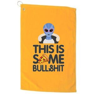 Alien Who Likes Pizza Ufo Alien Colorado Fun Platinum Collection Golf Towel