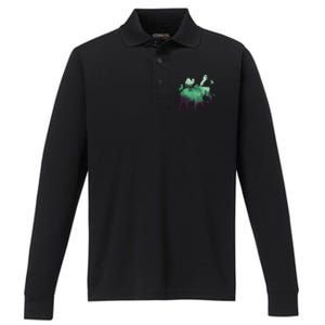 Animal Wild Life Forest Double Exposure Performance Long Sleeve Polo