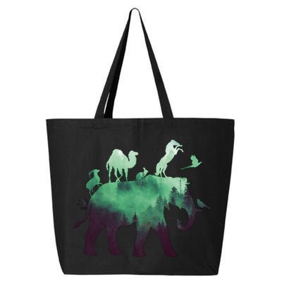 Animal Wild Life Forest Double Exposure 25L Jumbo Tote