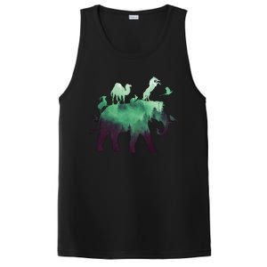 Animal Wild Life Forest Double Exposure PosiCharge Competitor Tank