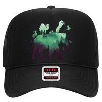 Animal Wild Life Forest Double Exposure Trucker Hat