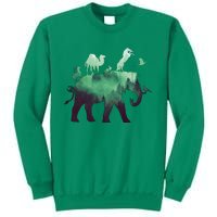 Animal Wild Life Forest Double Exposure Sweatshirt