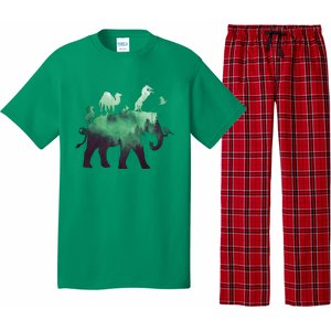 Animal Wild Life Forest Double Exposure Pajama Set