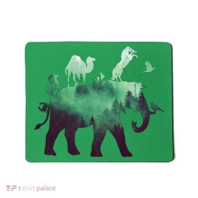 Animal Wild Life Forest Double Exposure Mousepad