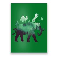 Animal Wild Life Forest Double Exposure Poster