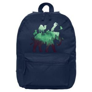 Animal Wild Life Forest Double Exposure 16 in Basic Backpack