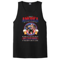 America We Love Dogs Boxer Dog and Beer 4th Of July PosiCharge Competitor Tank