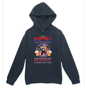 America We Love Dogs Boxer Dog and Beer 4th Of July Urban Pullover Hoodie