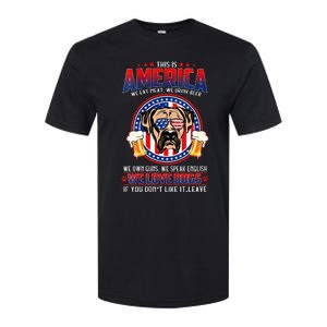 America We Love Dogs Boxer Dog and Beer 4th Of July Softstyle CVC T-Shirt