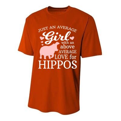 Average Who Loves Hippos Gift Hippopotamus Funny Gift Performance Sprint T-Shirt