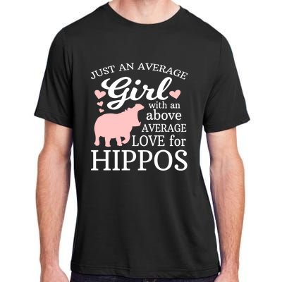 Average Who Loves Hippos Gift Hippopotamus Funny Gift Adult ChromaSoft Performance T-Shirt