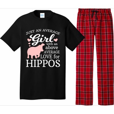 Average Who Loves Hippos Gift Hippopotamus Funny Gift Pajama Set