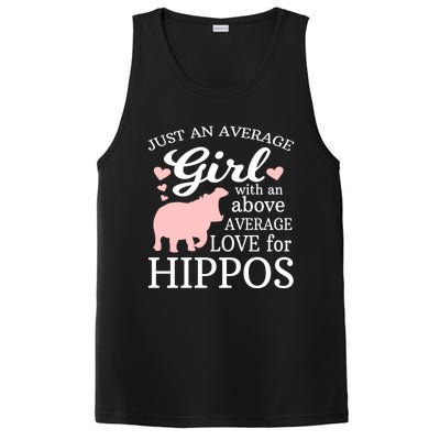 Average Who Loves Hippos Gift Hippopotamus Funny Gift PosiCharge Competitor Tank