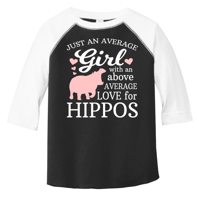 Average Who Loves Hippos Gift Hippopotamus Funny Gift Toddler Fine Jersey T-Shirt