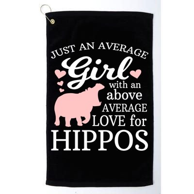 Average Who Loves Hippos Gift Hippopotamus Funny Gift Golf Towel