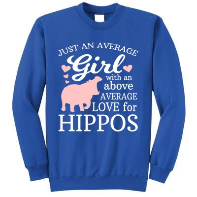 Average Who Loves Hippos Gift Hippopotamus Funny Gift Sweatshirt